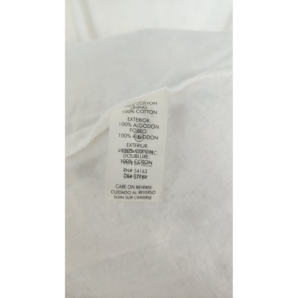 Calvin Klein White Cotton Eyelet Sleeveless Shift Dress A cut Midi Bridal Chic 6 - Picture 4 of 7